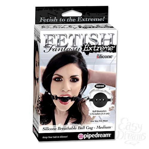 Фотография 1:  Кляп Fetish Fantasy Extreme Silicone Breathable Ball Gag - Medium черный Фотография 1:  Кляп Fetish Fantasy Extreme Silicone Breathable Ball Gag - Medium черный