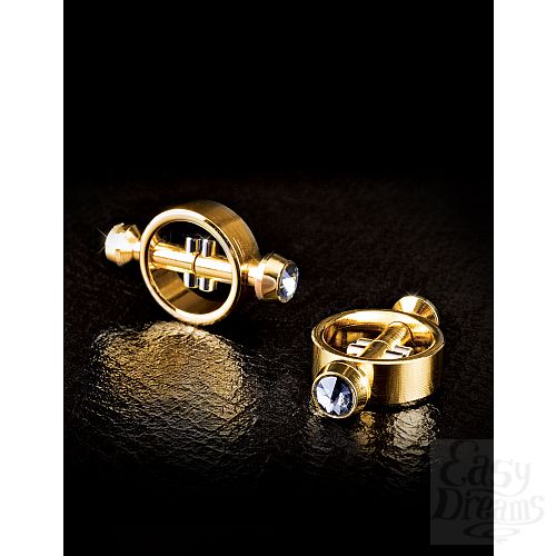  3     Fetish Fantasy Gold Magnetic Clamps   