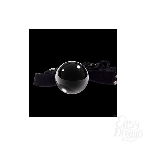 Фотография 2:  Черный стеклянный кляп Icicles №65 Фотография 2  Черный стеклянный кляп Icicles №65