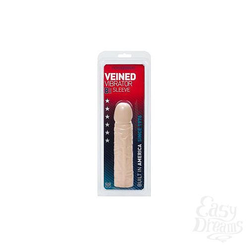 Фотография 2:  Телесный фаллоимитатор Veined Vibrator Sleeve - 20 см. Фотография 2  Телесный фаллоимитатор Veined Vibrator Sleeve - 20 см.