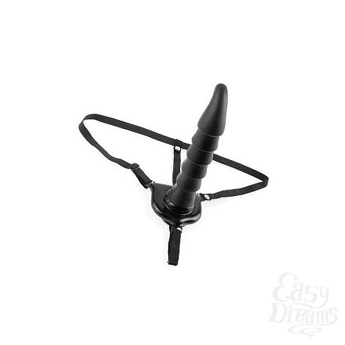 Фотография 4:  Черный страпон на ремнях Playful Partner Фотография 4  Черный страпон на ремнях Playful Partner