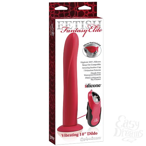 2     Vibrating 10 Dildo Red