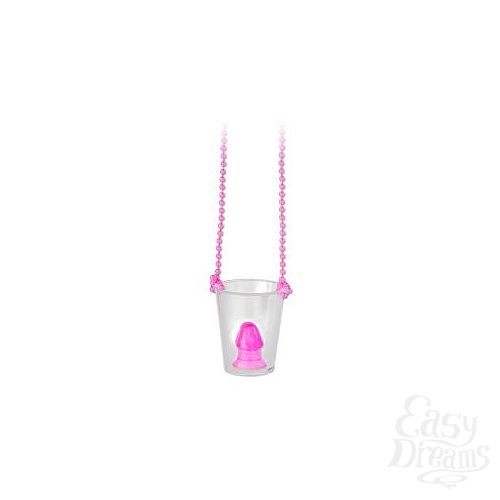  1:     Pecker Shot Glass Necklace PINK