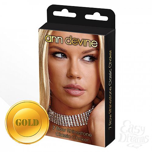  1:     7 ROW RHINESTONE CLASSIC CHOKER 