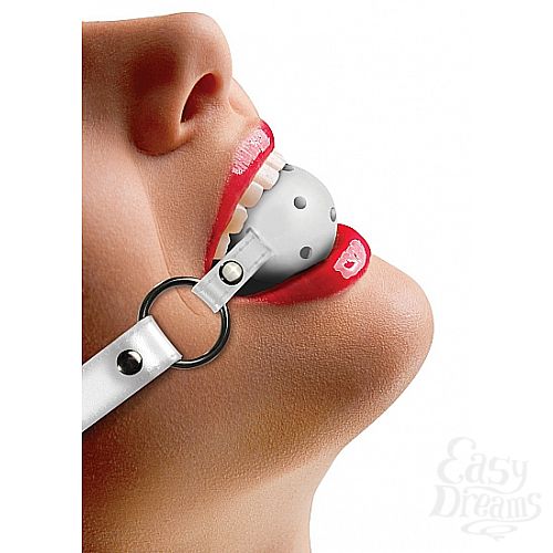 Фотография 1:  Кляп белый OUCH! SH-OU047WHT Фотография 1:  Кляп белый OUCH! SH-OU047WHT