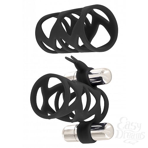  1:   DOUBLE TICKLER SLEEVE SET BLACK 10250TJ