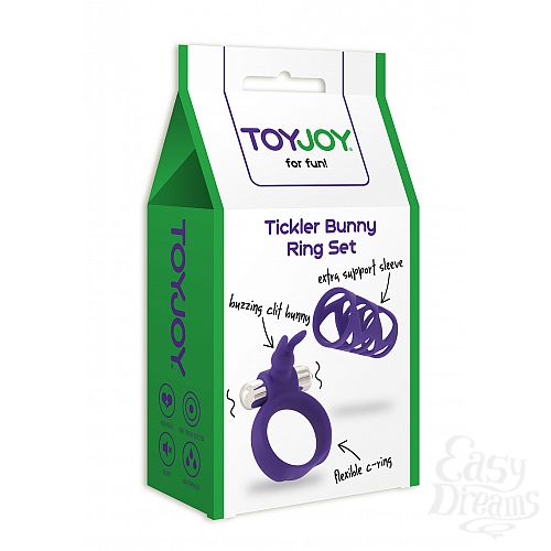  2   TICKLER BUNNY RING SET PURPLE 10253TJ