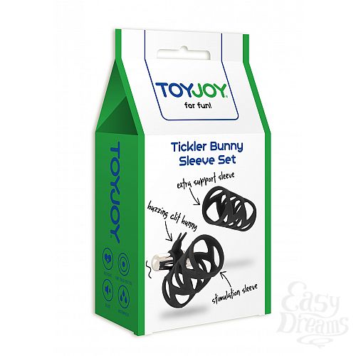  2   TICKLER BUNNY SLEEVE SET BLACK 10248TJ