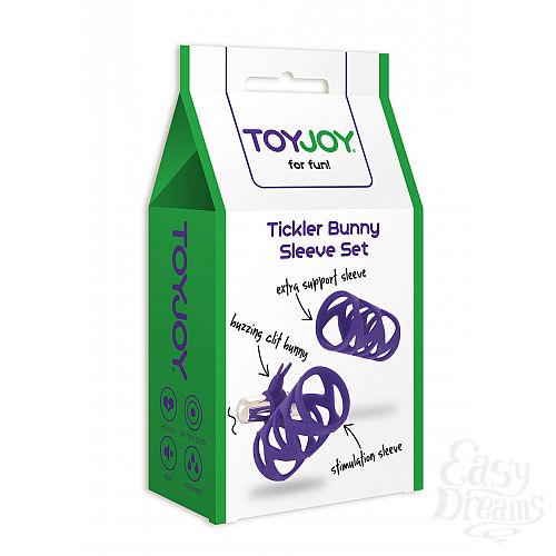  2   TICKLER BUNNY SLEEVE SET PURPLE 10249TJ