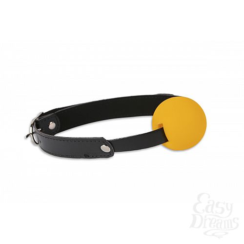 Фотография 1:  Кляп с желтым шариком, Черный Фотография 1:  Кляп с желтым шариком, Черный