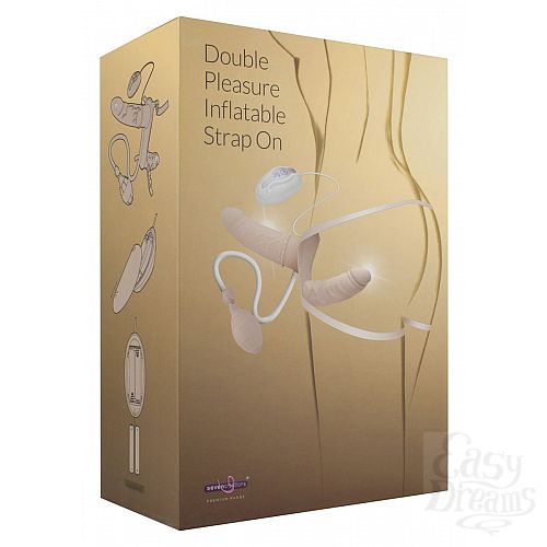  2    DOUBLE VIBRATING STRAP-ON    - 17 .