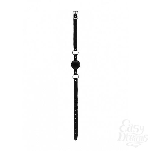 Фотография 1:  Черный кляп с шаром Фотография 1:  Черный кляп с шаром