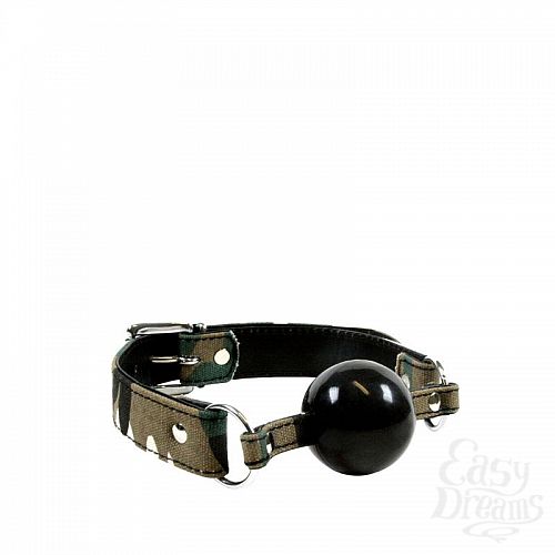 Фотография 2:  Виниловый кляп-шарик Kinky Camo на камуфлированных ремешках Фотография 2  Виниловый кляп-шарик Kinky Camo на камуфлированных ремешках