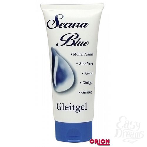 Фотография 1:  Возбуждающая и ранозаживляющая смазка для двоих Secura Blue - 200 мл.  Фотография 1:  Возбуждающая и ранозаживляющая смазка для двоих Secura Blue - 200 мл.