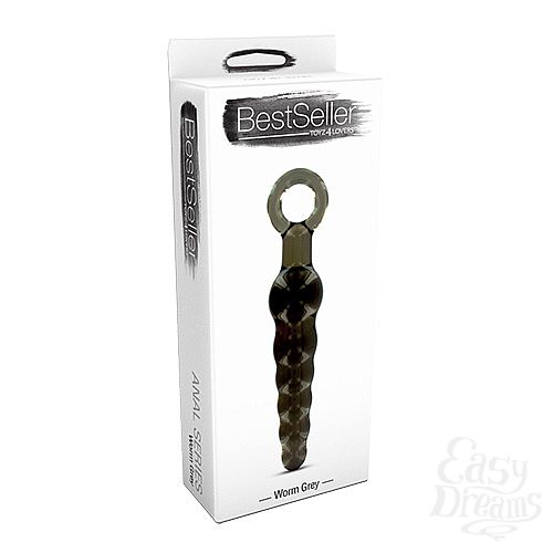 2    - ANAL DILDO WORM GREY - 18,5 .