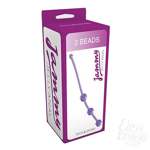  2     JAMMY JELLY ANAL 3 BEADS VIOLET - 15 .