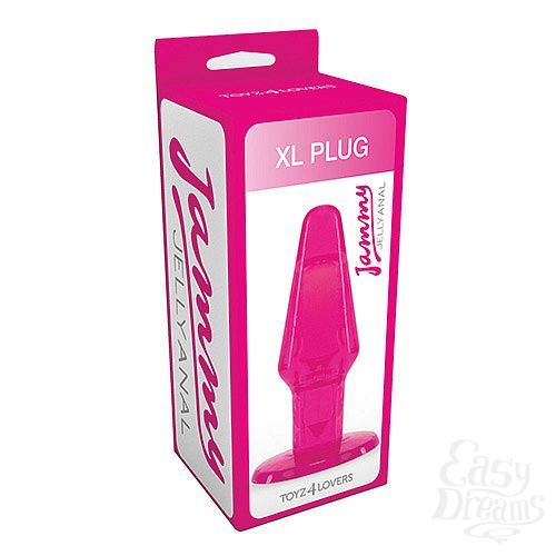  2       JAMMY JELLY ANAL XL PLUG PINK - 14 .