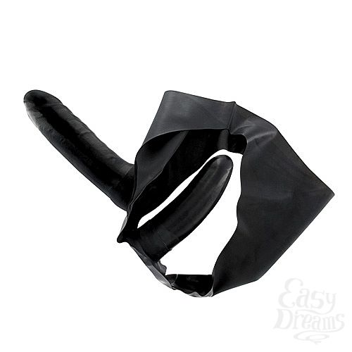  1:  ׸      STRAP ON WITH DOUBLE DILDO TWO TIMES LATEX - 16 .
