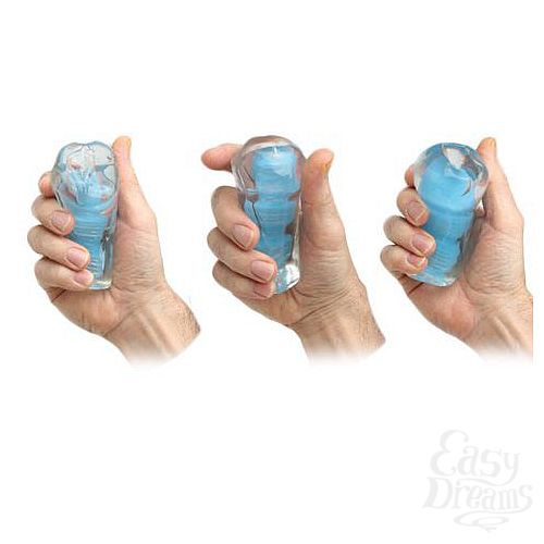 Фотография 1:  Набор из 3 голубых мини-мастурбаторов Фотография 1:  Набор из 3 голубых мини-мастурбаторов