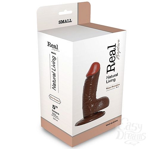 ���������� 2  ������������� REALISTIC DILDO REAL RAPTURE BROWN 5 T4L-00700688