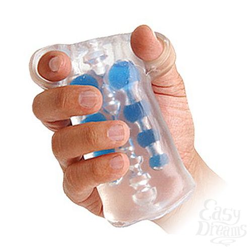 Фотография 2:  Стимулирующий мастурбатор с бусинками CyberSkin Double Pleasure Comfort Grip Stroker Фотография 2  Стимулирующий мастурбатор с бусинками CyberSkin Double Pleasure Comfort Grip Stroker