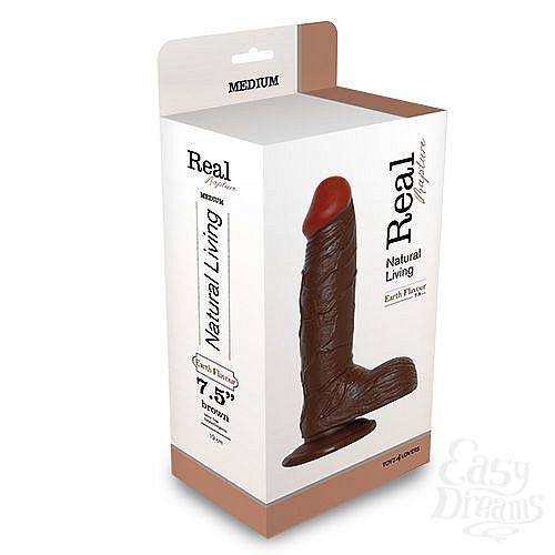���������� 2  ���������� ������������� REALISTIC DILDO REAL RAPTURE � ��������� - 21,5 ��.