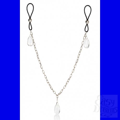  2     Nipple Play Non-Piercing Nipple Chain Jewelry - Crystal