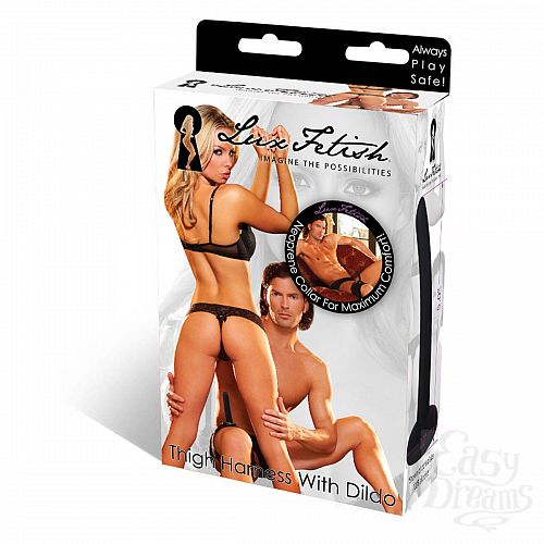 Фотография 3:  Страпон с креплением на ногу LUX FETISH Фотография 3  Страпон с креплением на ногу LUX FETISH