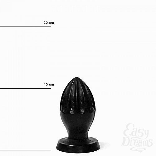 Фотография 2:  Чёрная анальная пробка большого размера в форме гранаты - 15 см. Фотография 2  Чёрная анальная пробка большого размера в форме гранаты - 15 см.