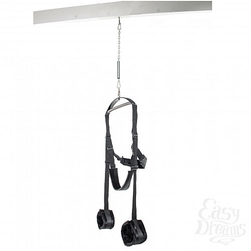 6  -    Fetish Fantasy Series Spinning Fantasy Swing - Black 