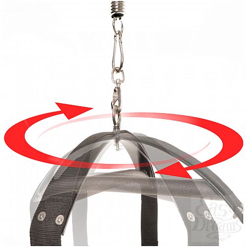  8  -    Fetish Fantasy Series Spinning Fantasy Swing - Black 
