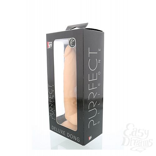  2      PURRFECT SILICONE DELUXE DONG 8INCH - 20 .
