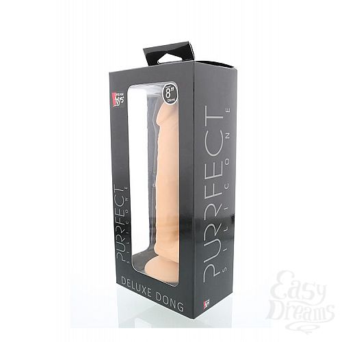  2      PURRFECT SILICONE DELUXE DONG 8INCH - 20 .