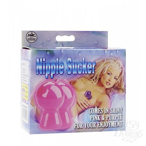  2       NIPPLE SUCKER PAIR IN SHINY PINK