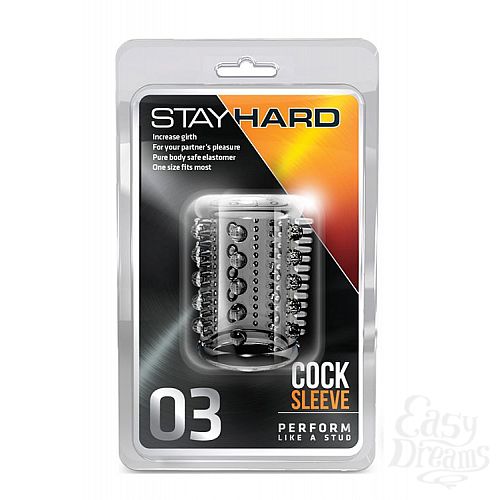 ���������� 2  ���������� ������� � ������ � ��������� STAY HARD COCK SLEEVE 03 CLEAR