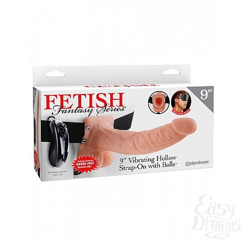  5   -   Vibrating Hollow Strap-On with Balls - 24 .