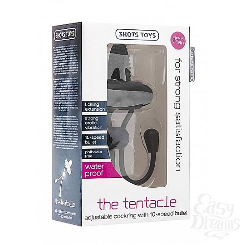  2    Tentacle Cockring  Black SH-SHT342BLK