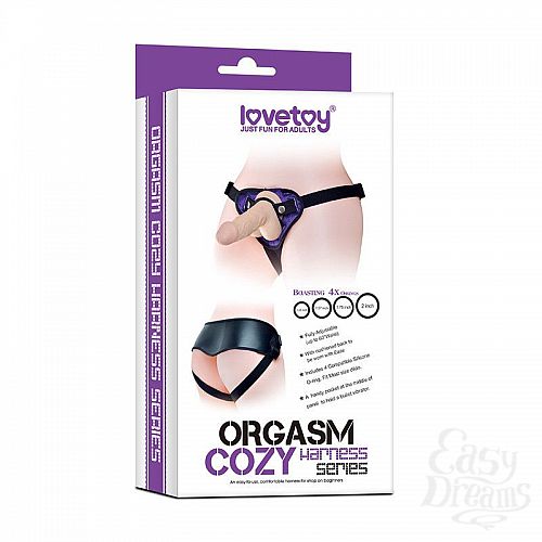 Фотография 3:  Фиолетовый пояс Харнесс для фиксации насадок при помощи колец Фотография 3  Фиолетовый пояс Харнесс для фиксации насадок при помощи колец