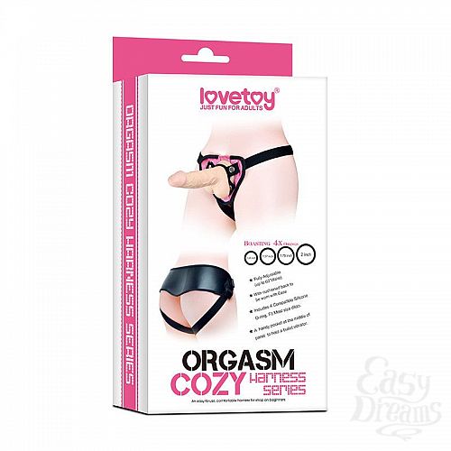 Фотография 3:  Розовый пояс Харнесс для фиксации насадок при помощи колец Фотография 3  Розовый пояс Харнесс для фиксации насадок при помощи колец