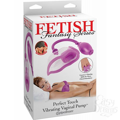  1:   Fetish Fantasy Series Perfect Touch Vibrating Pump - Purple