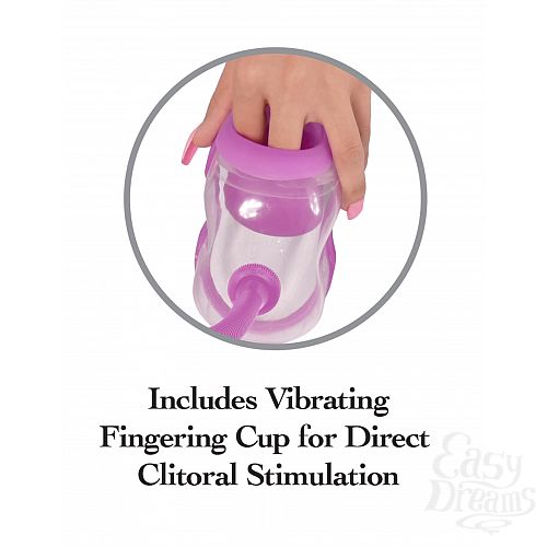  3   Fetish Fantasy Series Perfect Touch Vibrating Pump - Purple