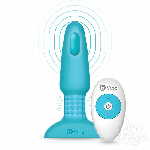 ���������� 1:  �������� �������-������ � ������� �������� B-Vibe Rimming Plug TEAL