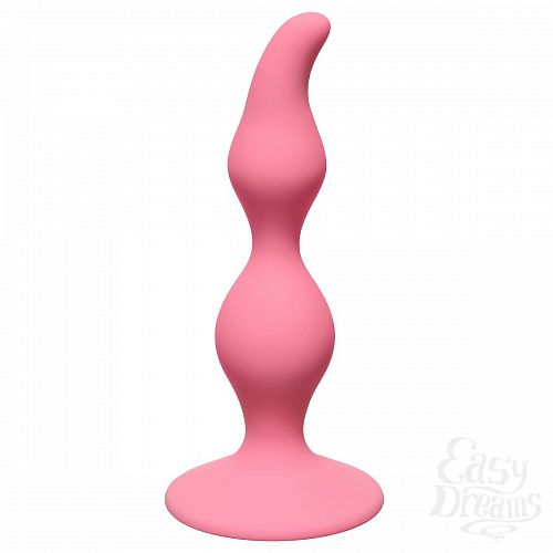  1:     Curved Anal Plug Pink - 12,5 .