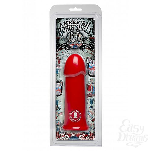 Фотография 2:  Фаллоимитатор American B7 Torpedo - 18 см, Красный Фотография 2  Фаллоимитатор American B7 Torpedo - 18 см, Красный