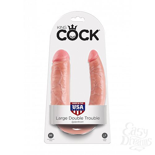  5    Cock Double Trouble L Flesh - Pipedream  