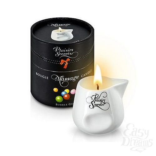  1:      - Bougie de Massage Gourmande Bubble Gum - 80 .