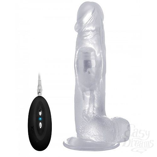  1:   - Vibrating Realistic Cock 8  With Scrotum - 20 .