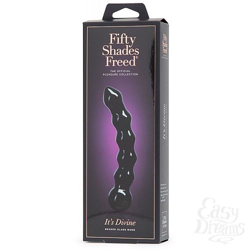  4  ׸   Fifty Shades Freed It s Divine Black Glass Beaded Dildo - 20,3 .