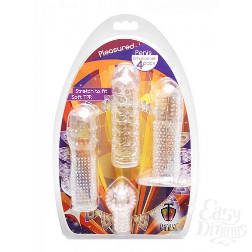  3    4    Pleasured Penis Enhancement Sleeve 4 Pack