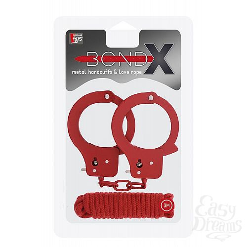  2           BONDX METAL CUFFS LOVE ROPE SET